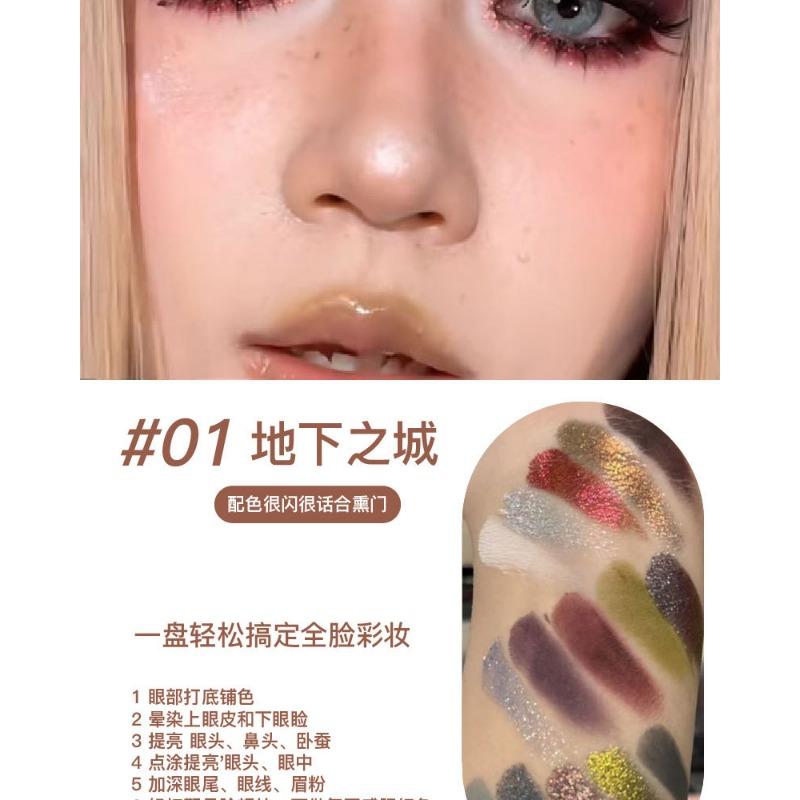 Fifteen Colors Matte Shimmer Fine Glitter Neutral Tone Eyeshadow Makeup Palette
