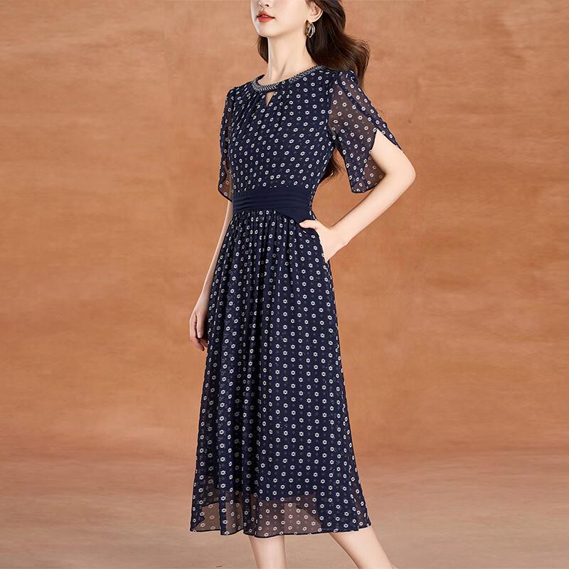 Retro Polka Dot Chiffon A-line Dress
