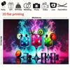 2D Neon Cocktails Backdrop, Vibrant Colors with Ice Cubes and Fruit