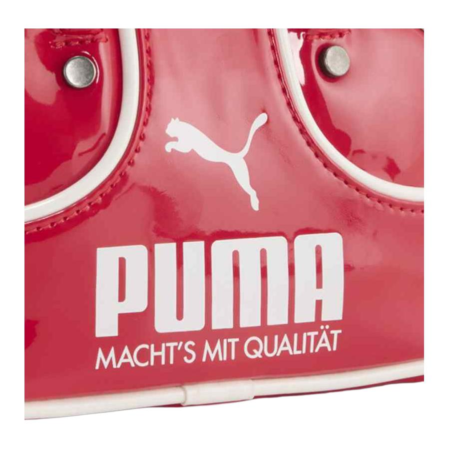 PUMA Silver Hardware Bowling Bag, Shoulder Bag, Crossbody Bag, Handbag Regular Women's Red 091824-03