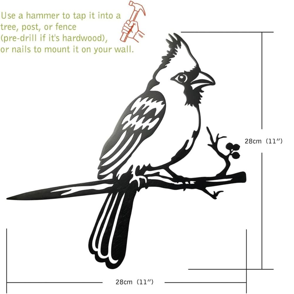 Decoração de Beija-flor de Metal: Arte de Parede Deslumbrante e Ornamentos de Jardim. Presentes Únicos. Amuleto de Pássaro ao Ar Livre para Jardins e Quintais.