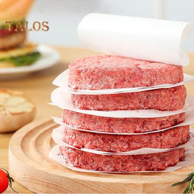 100Pcs Hamburger Patty Paper Non-StickRound Wax Parchment Sheets for Burger Press Ground Beef Freezing Candy Wrappers Oven Microwave Freezer Safe