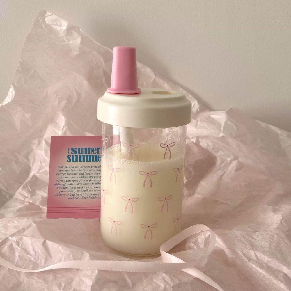 

500ml Straw Cup Plastic Plastic Cups Portable Coffee Cup Bubble Tea Coffee 500ml