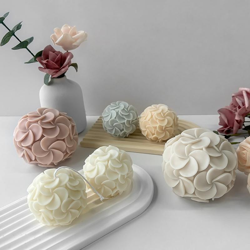Silicone Soap Molds Flower Candle Mould Silicone Crafts Moulds Hydrangea Shaped Perfect Gift for DIY Hand-Making Lover