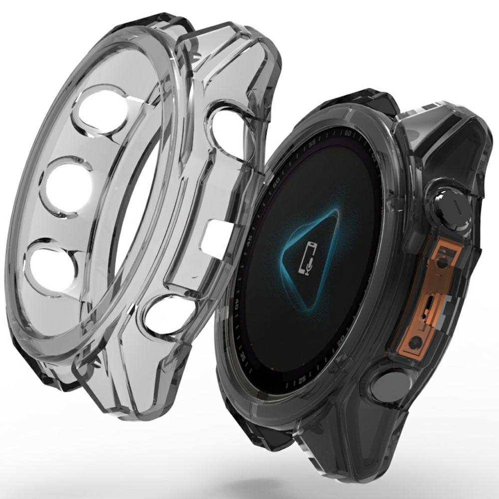 

For Garmin Fenix 8 43mm Watch Case Shockproof TPU Cover Half-Wrapped B