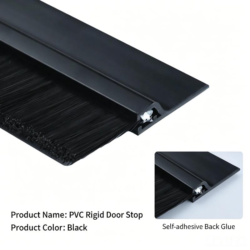 Door Bottom Seal Brush Durable PVC Sealing Strip Anti-Insect Dust Proof for Sliding Garage Door Weather Stripping