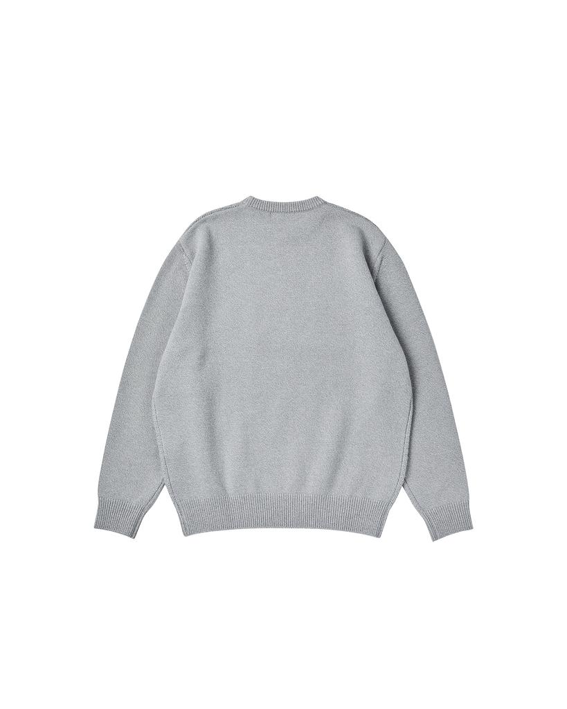 WORTHWHILE MOVEMENT Rhombus Crewneck Sweater (Light Grey)