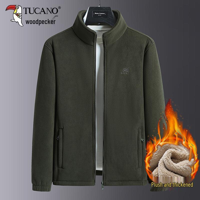 Men's Double-Sided Fleece Jacket - Autumn/Winter Thickened Sweatshirt for Dad