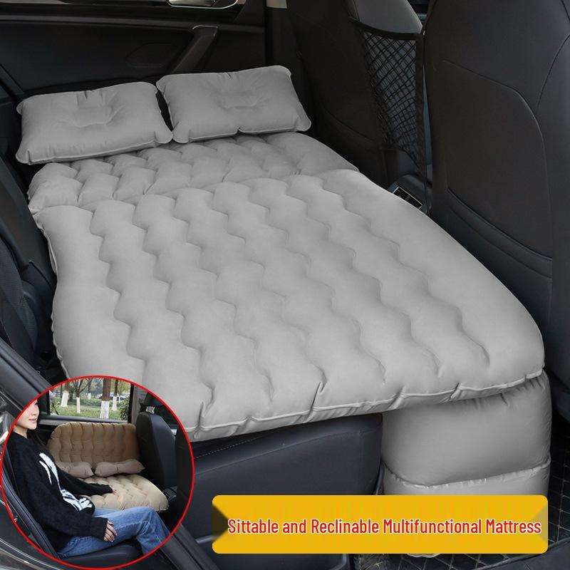 Car Inflatable Bed: 3/7 Split Folding Rear Seat Travel Mattress