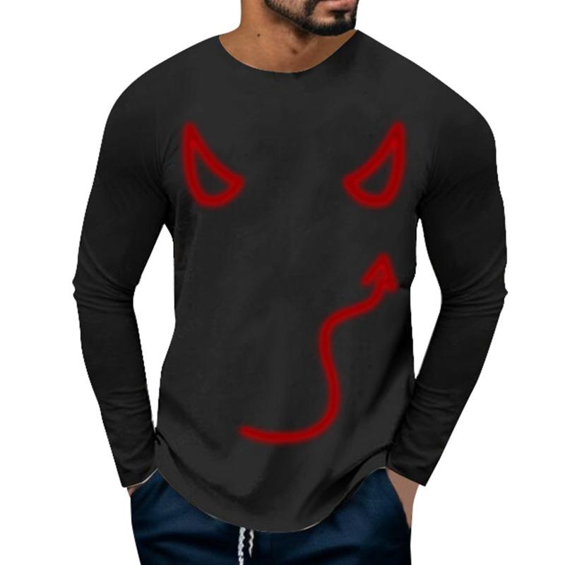 Halloween 3D Digital Printed Men's Casual Base Shirt PLUS SIZE T-Shirts (men’s)