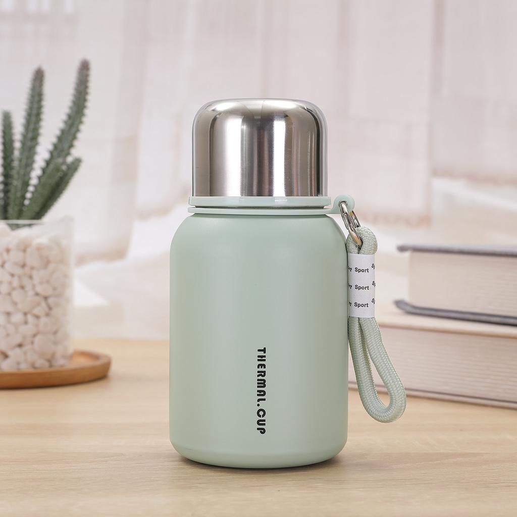 New 111 Stainless Steel Thermos Cup Double-layer Vacuum with Lifting Rope Portable Bouncing Cup Office with Lid Tea Cup