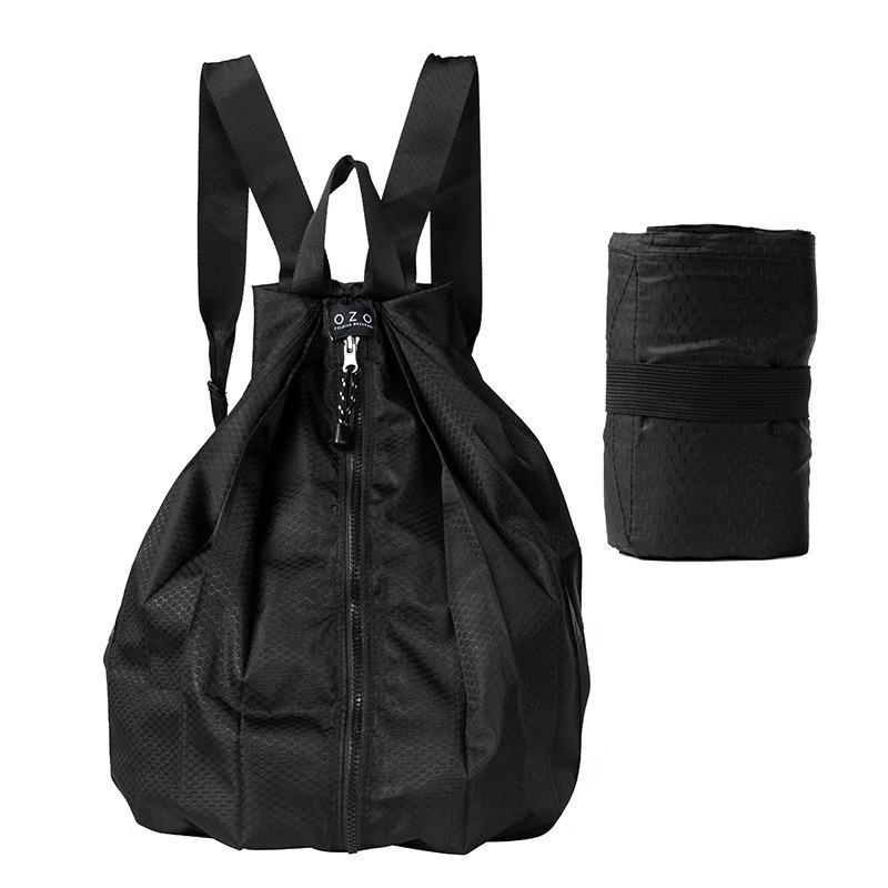 

Outdoor Foldable Portable Travel Bag Backpack Thicken Waterproof Sports Backpack Casual Nylon Folding Bag Rucksack Storage Bag чёрный