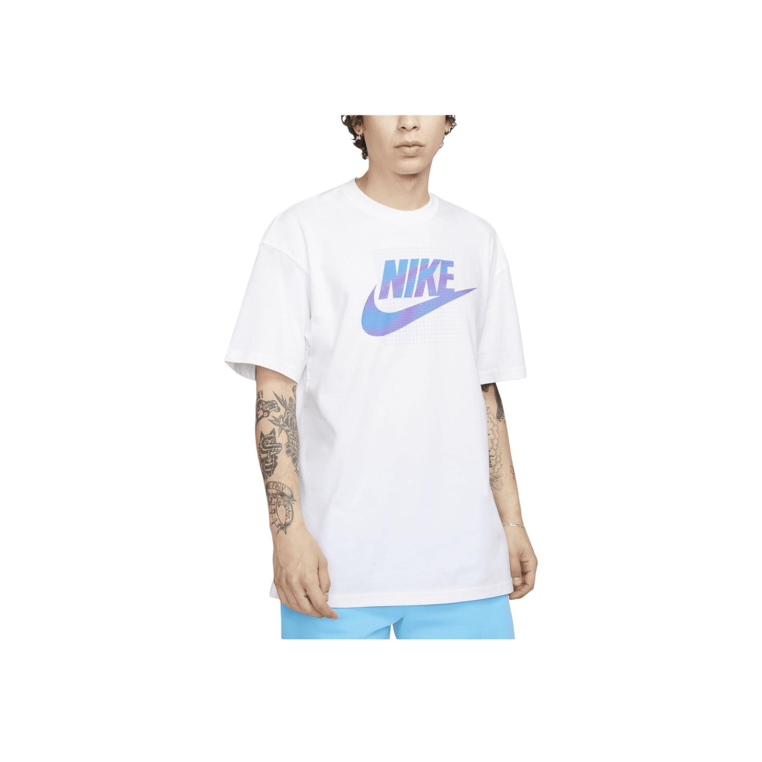 

Nike Letter Logo Round Neck Casual Short Sleeve T-Shirt Men Tops White DZ2997-100 S