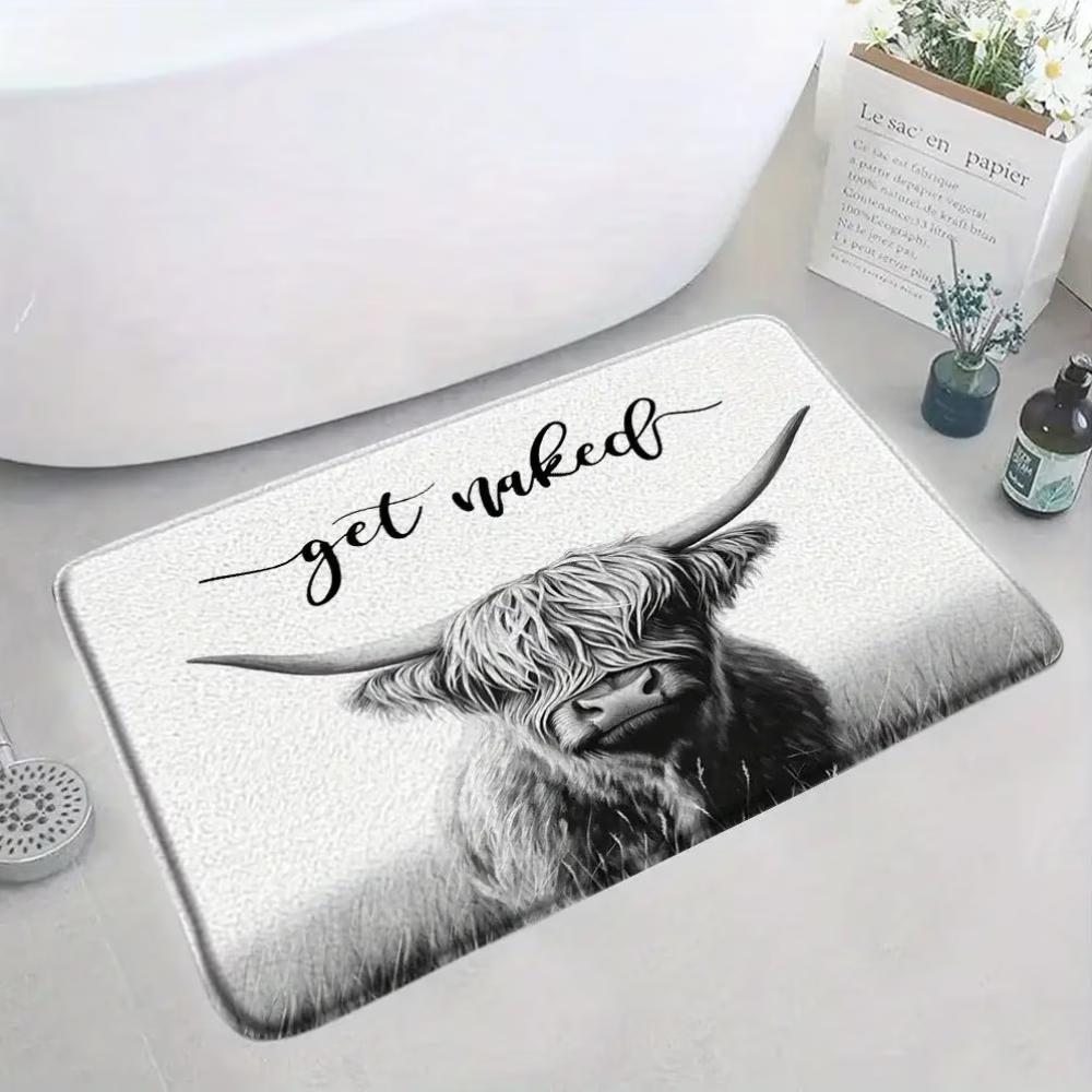 

Door Mat Carpet Humorous Get Naked Pattern Non Slip Print Entryway Rug for Bathroom Home Decoration 40cm x 60cm