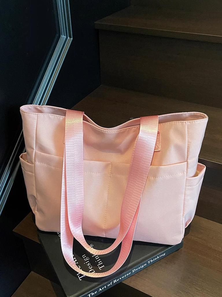 Women's Minimalist Commuter Canvas Tote: Lightweight, Versatile, Large-Capacity Shoulder Bag