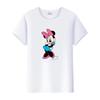 Kawaii Disney Cartoon Minnie Printed T Shirt Women Fashion Mickey Mouse White Oversized T Shirt Female Clothes Ladies T-shirts