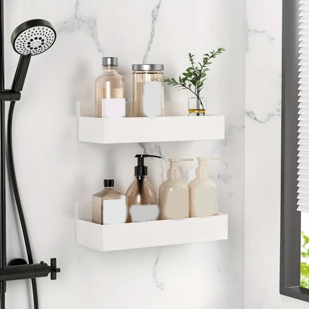 2Pcs Space Saving 2 Layers Storage Rack Adjustable Magnetic Storage Baskets  for  Home