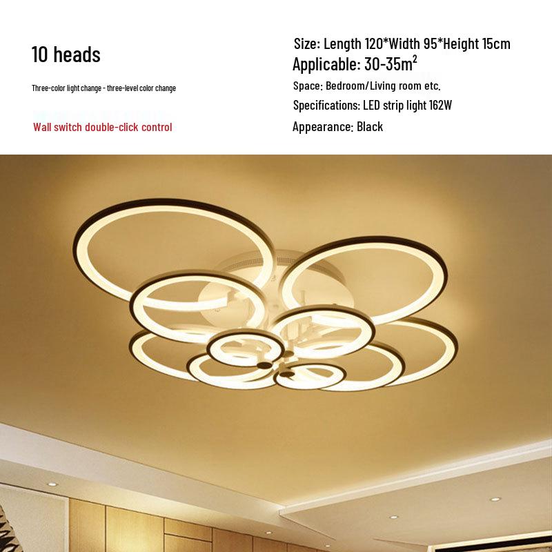 Irregular Shape LED Ceiling Light: Creative Round Fixture for Bedroom & Living Room