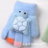 New Children's Little Turtle Warm Gloves Five-finger Baby Cute Cartoon Boys and Girls Knitted Wool Gloves