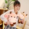 Fluffy Cow Plush Stuffed Mascot Toy Cuddle Pillow Plush for Doll Baby Soothing Toy Non-Deform Ornament Gear Store Toy 11