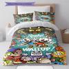 Cuphead Cute Cartoon Pattern Bedding,Quilt Set Quilt Cover Pillowcase Home Birthday Gift (1 * Duvet Cover + 2 * Pillowcase, Without Core)