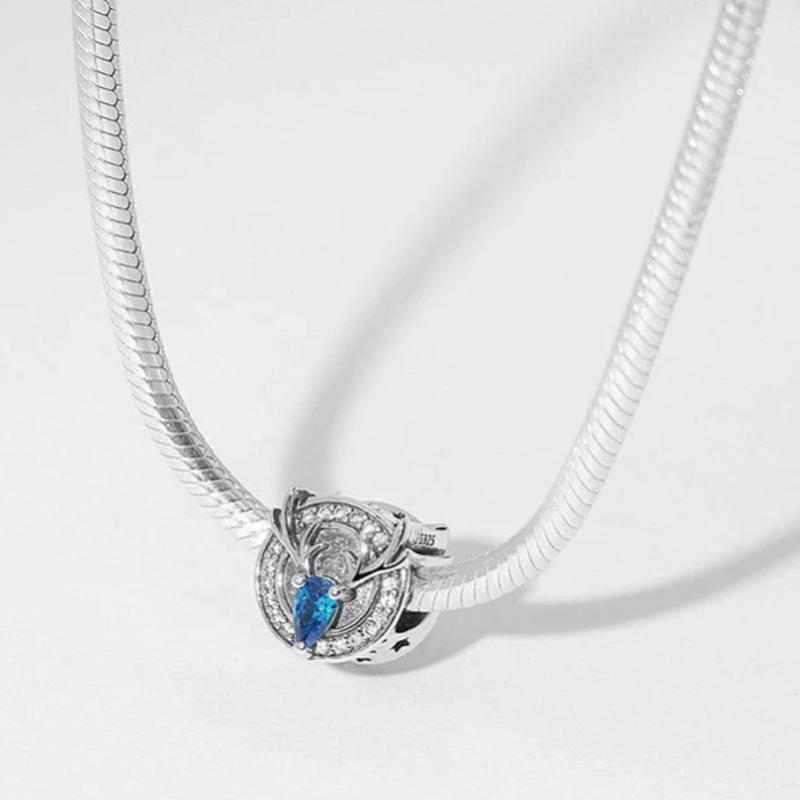 New 925 Silver Christmas Bell Elk Charm Bead DIY Bracelet Jewelry for Women