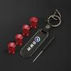 Carbon fiber Tire Valve Stems Cap Keychain Style Wheel Air Valve Cover For BMW 50th Anniversary 3 5 7 Series E83 F16 E70 Sticker GA3