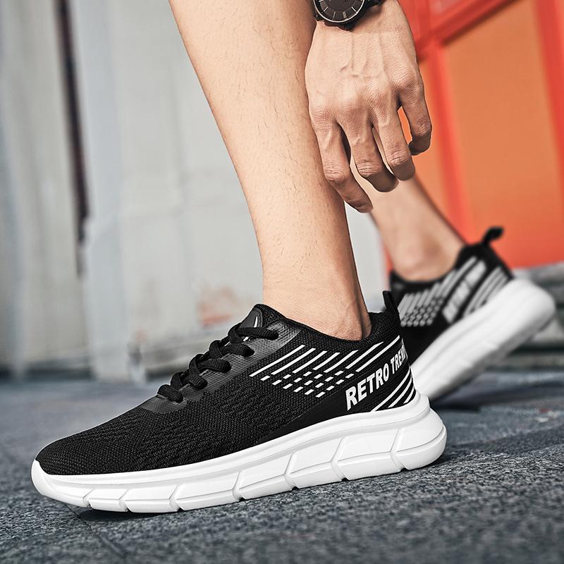 Nye utendørs slitesterke løpesko for menn, ultralette, enkel stil pustende joggesko størrelse 39-46