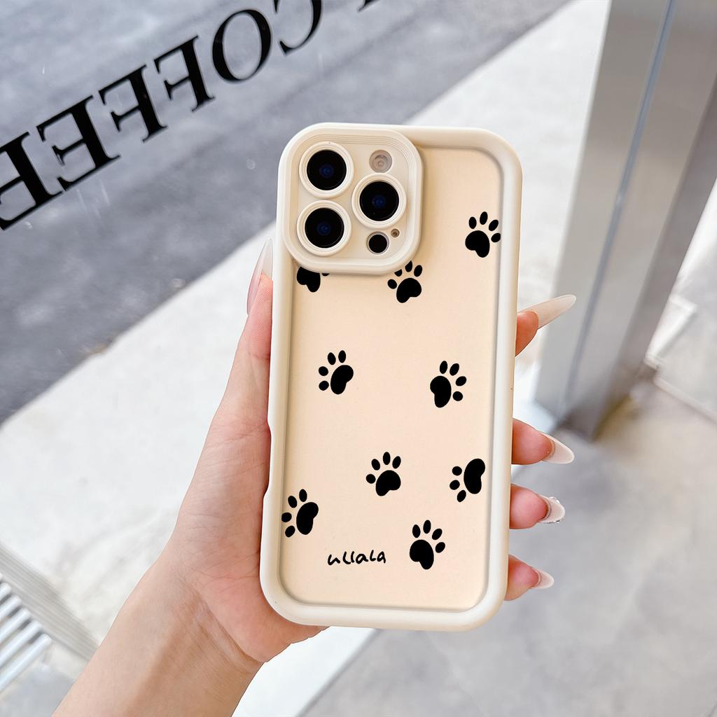 Dog Paw Pattern Soft TPU Phone Case for iPhone 17 Air 16 15 14 Pro Max Plus 13 12 Mini 8 7 X Xs Back Cover