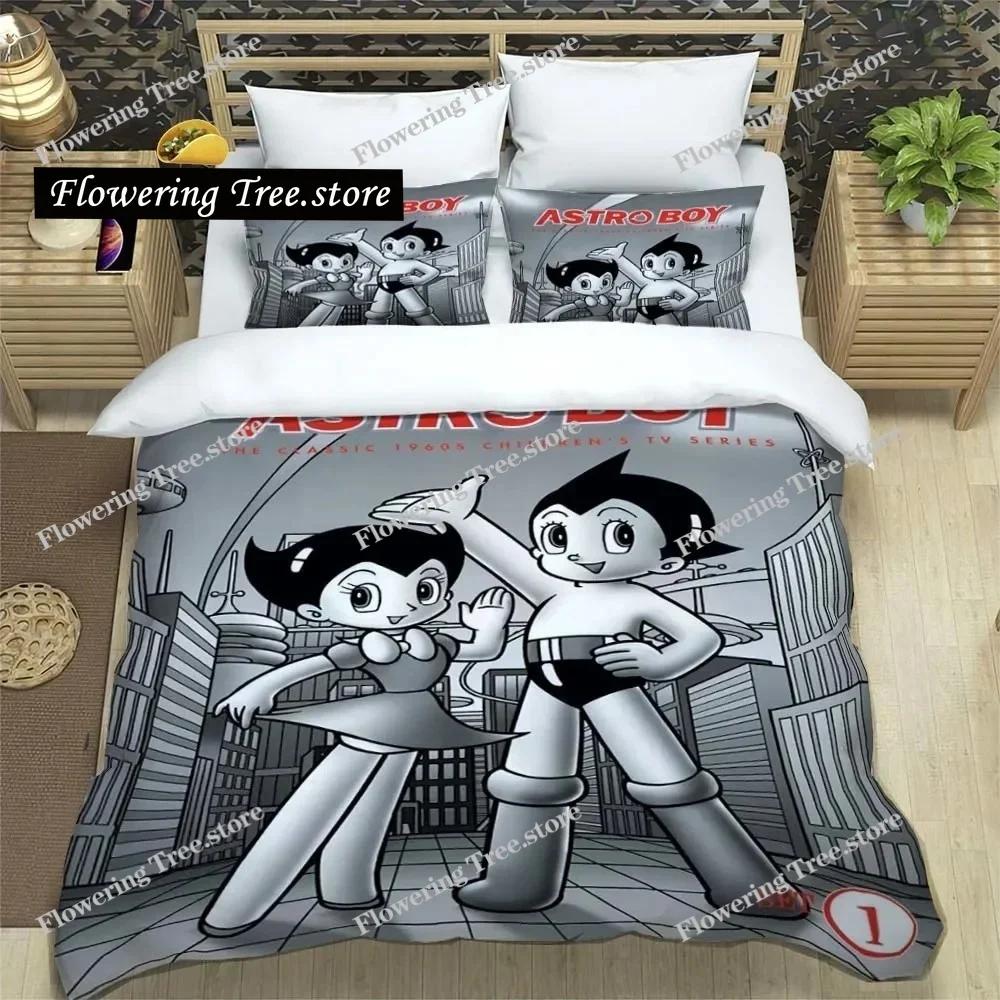 Animation A-Astro Boy Sheets Quilt Covers Bedding Dormitory Sheets Three-piece Bedding Set Three-piece Soft Warm Bedding Set