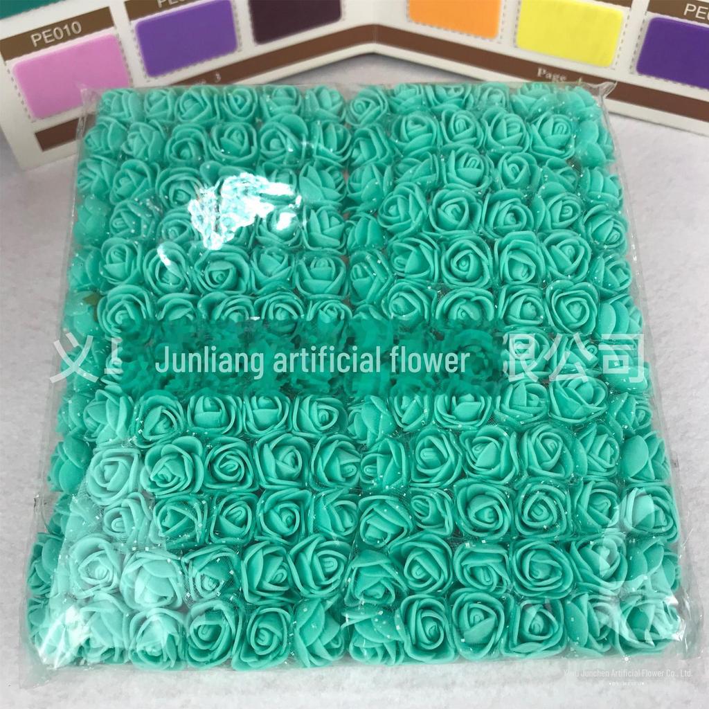 144 DIY 2.5cm Yarn Roses - PE Foam Flowers for Bridal & Candy Wreaths