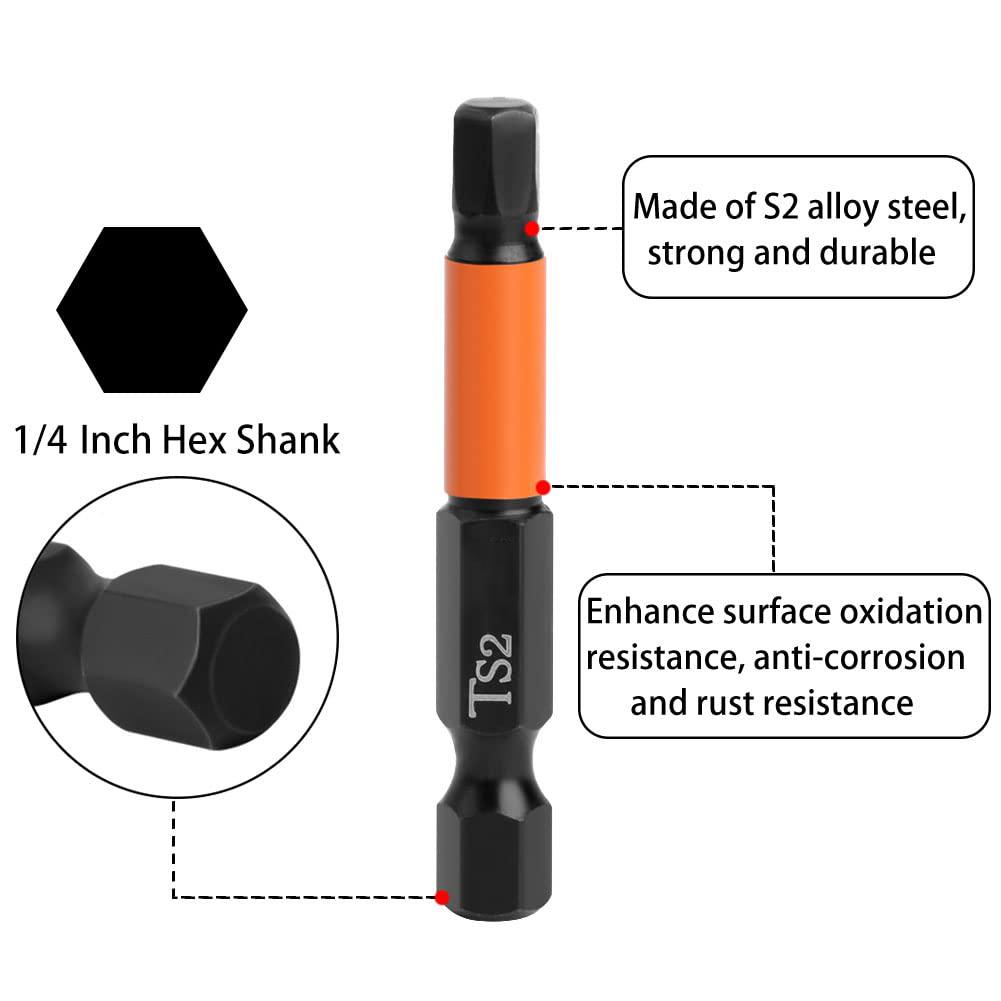 

10 шт. Набір шестигранних викруток 50 мм H6 TS2 сталеві магнітні свердла для електричних дрилів та викруток Type A