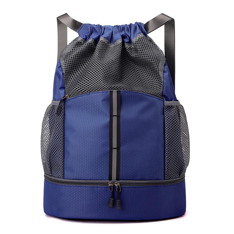 Large-capacity backpack wear-resistant Oxford cloth backpack for casual outdoor cycling travel drawstring bag