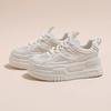 Muffin Thick-soled Inner Height-increasing Women's Shoes 2025 New Summer Mesh Breathable Thin White Shoes Casual Sports Board Shoes