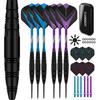 Darts Metal Tip Set 6 Aluminum Shaft Metal Dart Set Professional Darts Steel Tip Sets