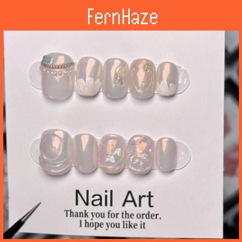 Handgemachte tragbare Meerjungfrauen-Blasen-Nagelkunst in verschiedenen Größen S M L erhältlich) Süß und frisch, geeignet für Frauen