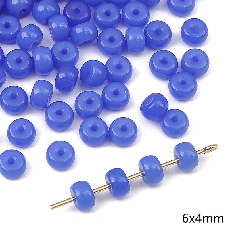 20pcs Blue Color Crystal Glass Loose Space Beads for Bracelet Necklace DIY Jewelry Craft Making Beads