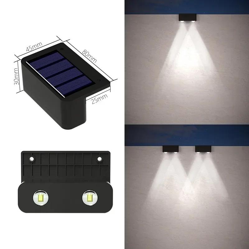 4/8 Pcs LED Solar Lights Porch Light Outdoor IP65 Waterproof Wall Lamp for House Yard Stair Fence Pool Garden Decor Lighting