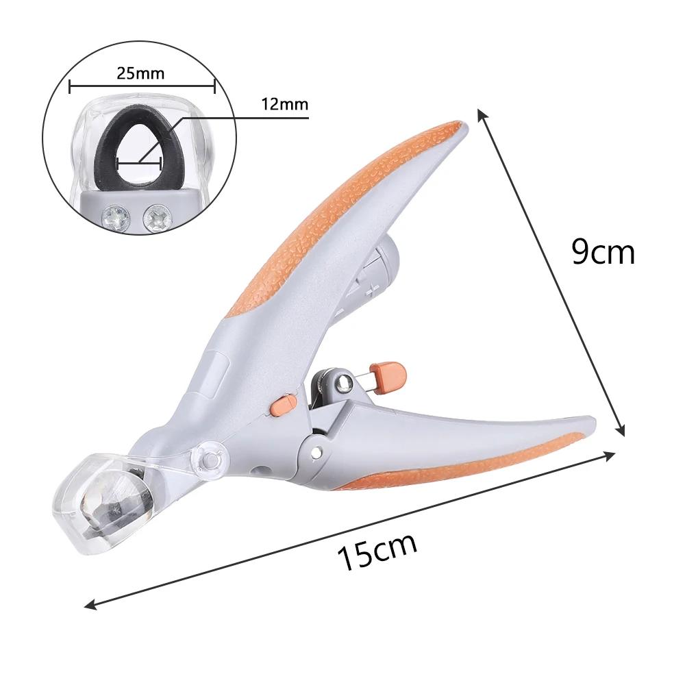 LED Light Pet Nail Clipper Trimmer Professional Pet Nail Clipper Scissors Pet Dog Cat Nail Toe Claw Scissors Pet Supplies Cat