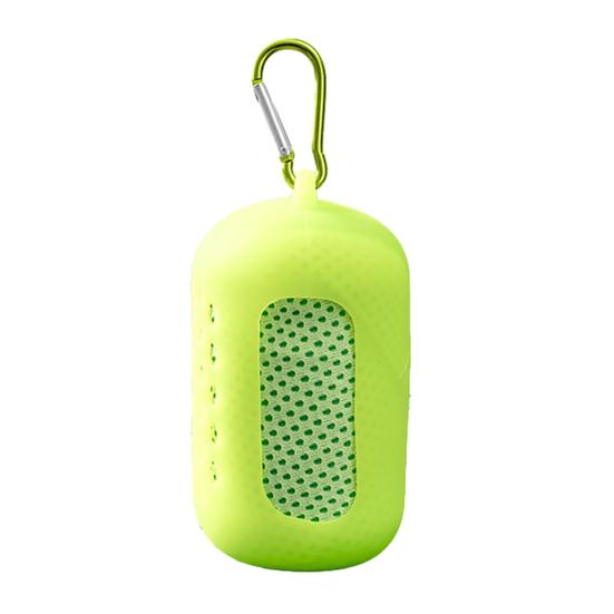 

Reusable Cooling Towel Microfiber Cooling Towel with Carabiner Silicone Case Breathable Sweat Towel for Neck Face Running Hiking Fitness 1 Set світло-зелений колір