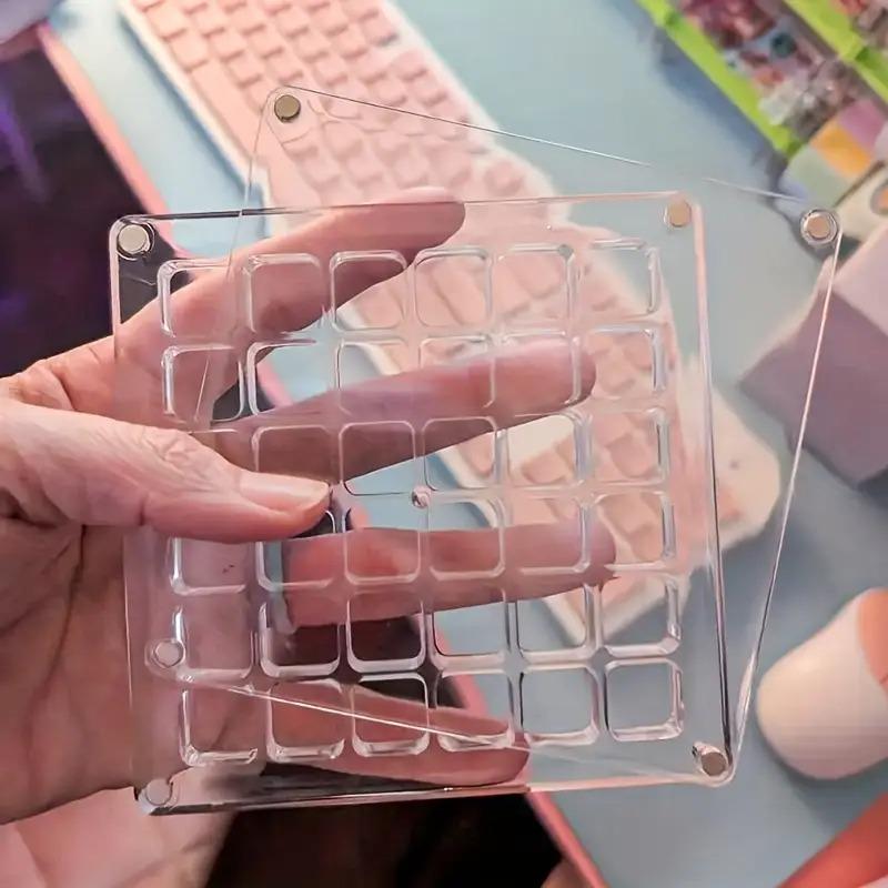 2PCS Acrylic Magnetic Seashell Display Box, Small Seashell Display Case, Magnetic Shell Storage Box, Small Craft Organizers