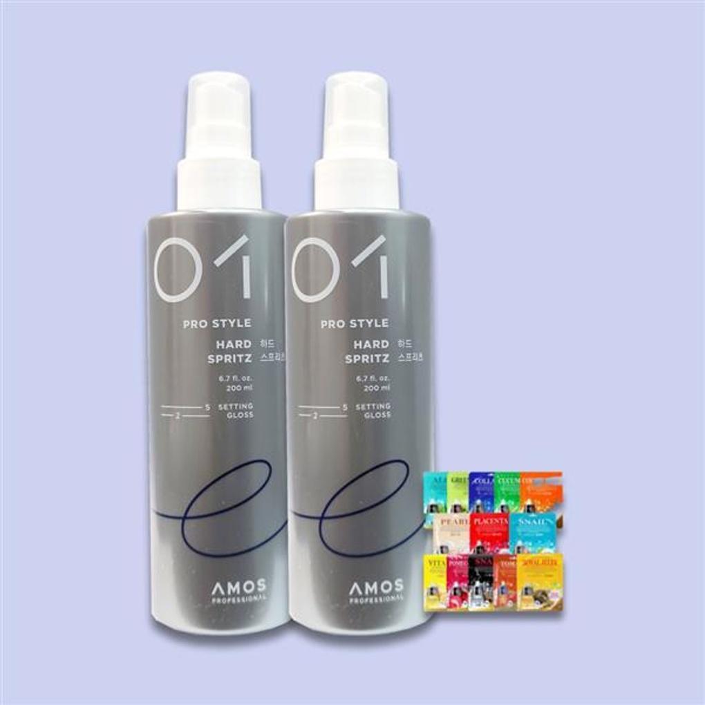 Amos Style Expression Hard Spritz (Water Spray) 2 X Strong Fixation + Random Pack