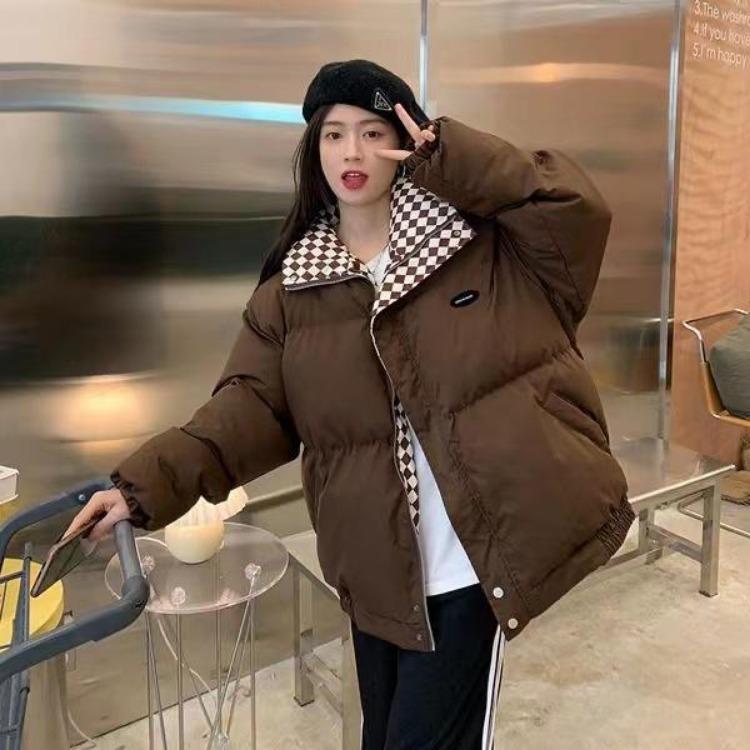 Parka Trapuntati Blu Moda Invernale Cappotti e Giacche Spessi Caldi Stile Studentesco