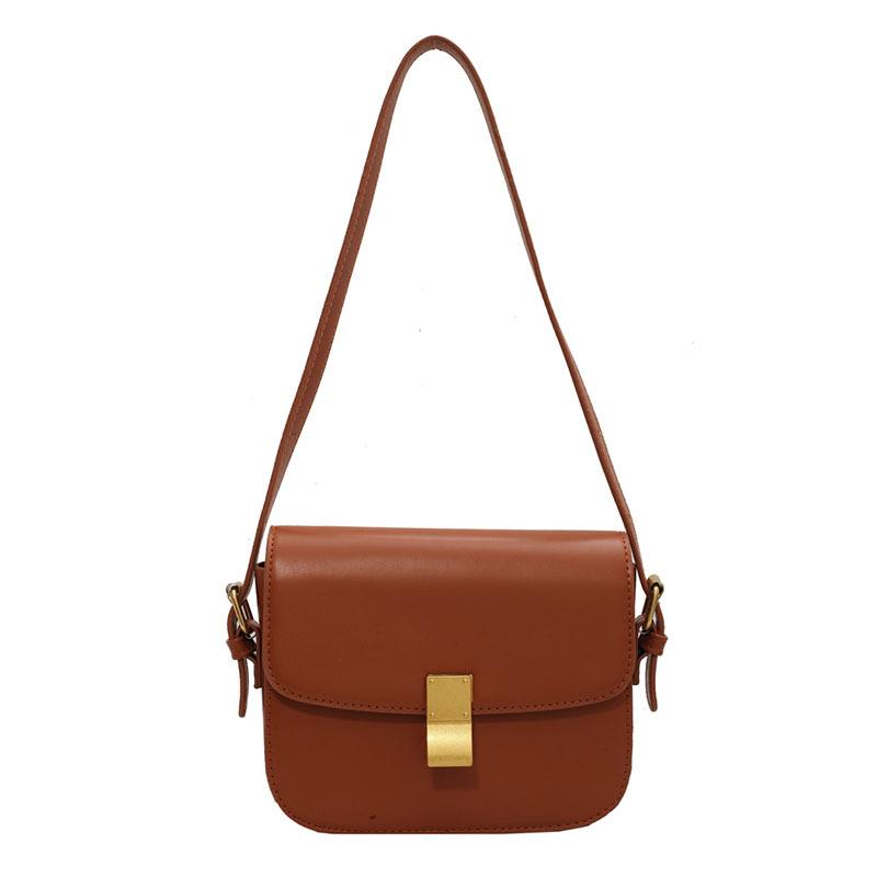 

Autumn and winter retro bags, new bags, women s bags, versatile messenger bags, high-end shoulder bags, small square bags. коричневый