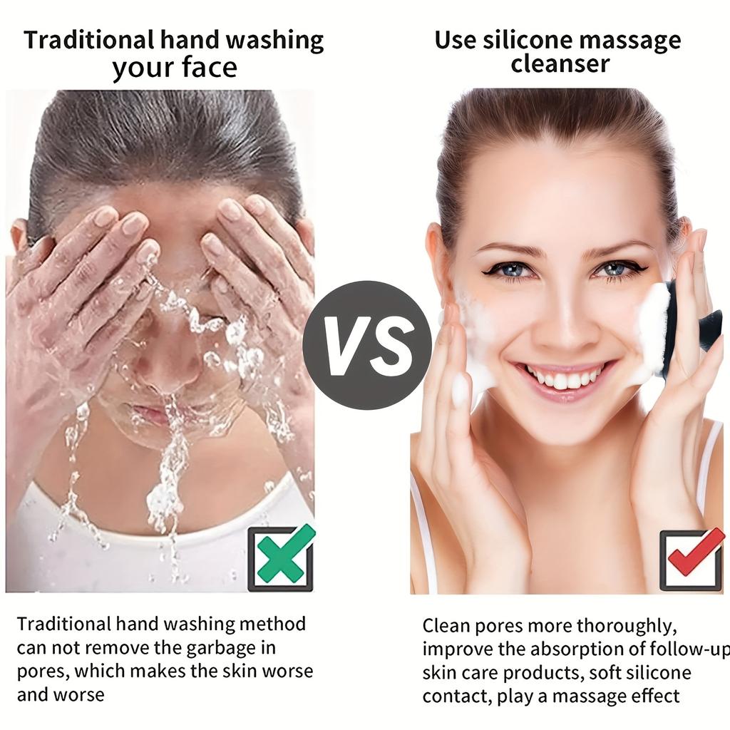 Silikonový čistič obličeje pro muže a ženy Čisticí štětec na obličej Silikonový štětec na mytí obličeje Ruční čisticí kartáčky na péči o pleť
