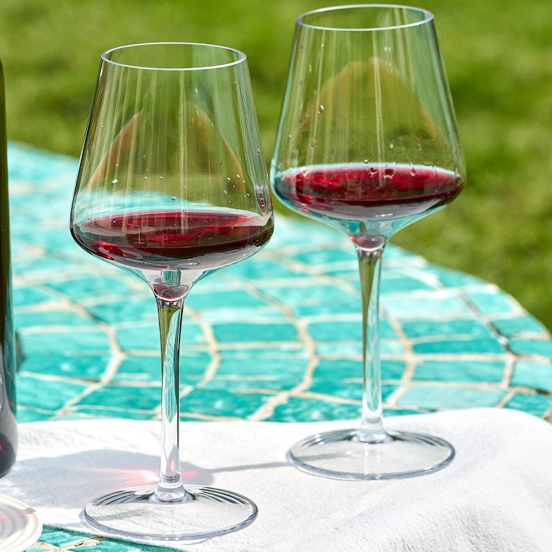 

MICHLEY 2/4/6PCS Set Unbreakable Floating Plastic Wine Glass Goblet Transparent Tritan Plastic Wine Juice Drink Cup Pool Party