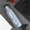 Insulated Steel Water Bottle For Travel Gym Office Use | Leakproof Cold Drink Flask With BPA-Free Safe Lid | Sleek Grey Design With 720ml Capacity