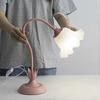 Cute Flower Table Lamp, 3 Color Temperature Table Lamp with LED Bulb Retro Bedside Lamp US Plug Pin