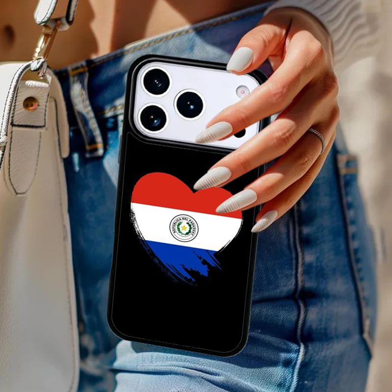 Paraguay Flag Phone Case For iPhone 17 Air 14 15 13 12 Max Cover For Apple 16e 11 Pro Max Plus Coque
