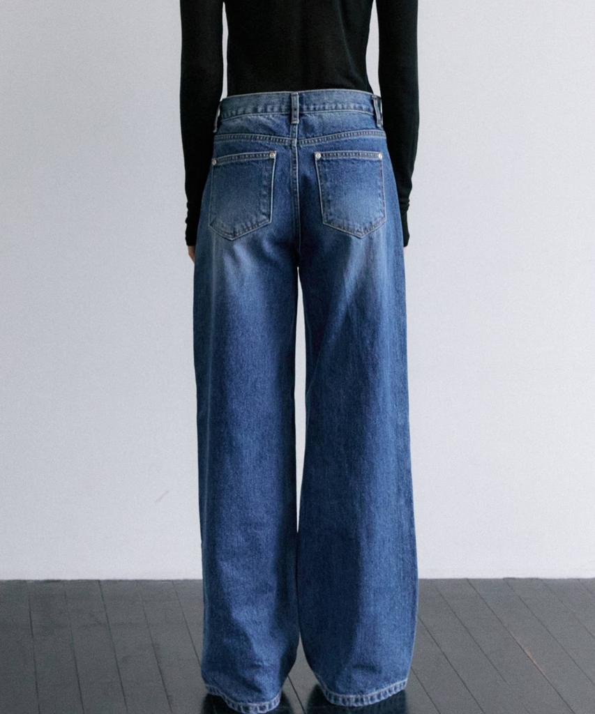 MAIS Long Wide Denim Pants / Blue